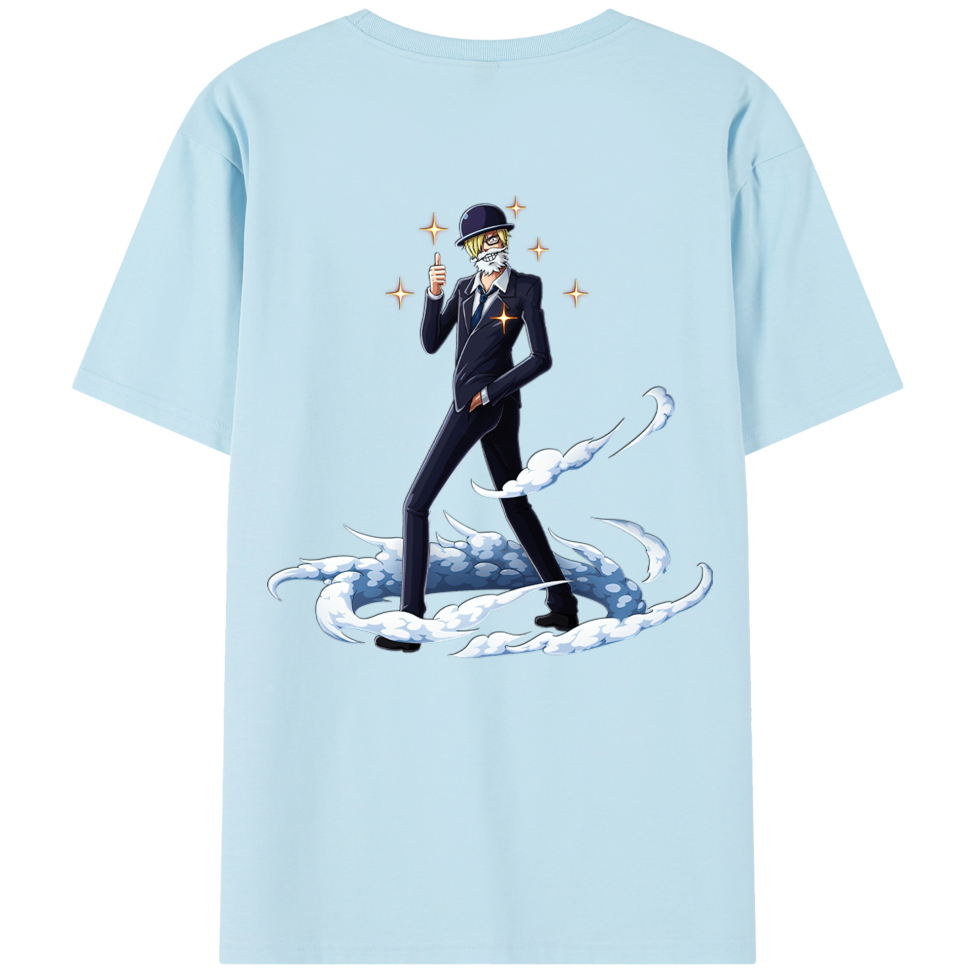 ワンピース サンジ ONE PIECE Sanji 綿100％半袖Tシャツ（背面プリント）